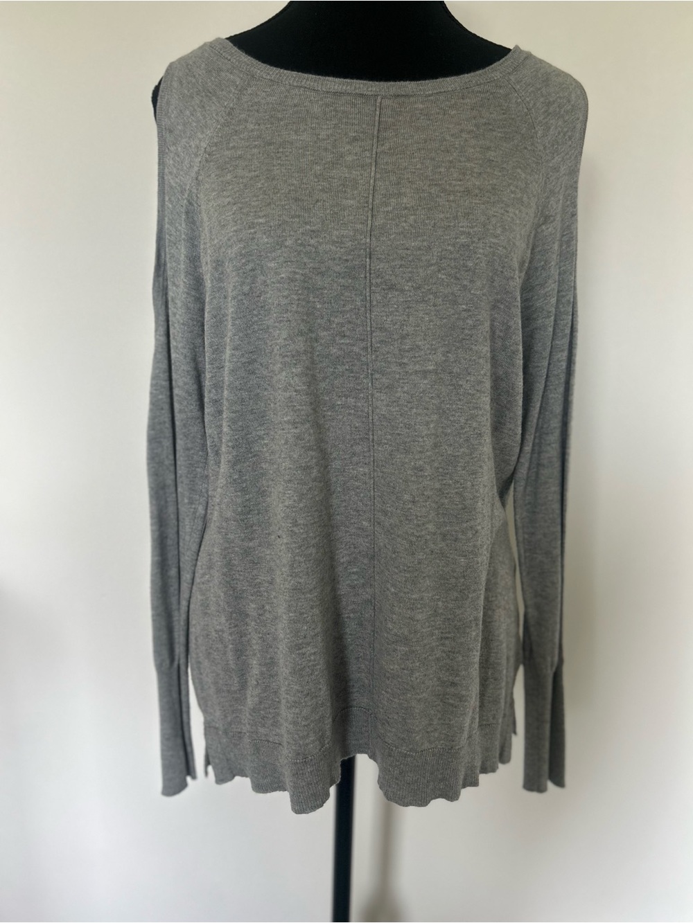 Vince Camuto Heather Gray Sweater with cut outs